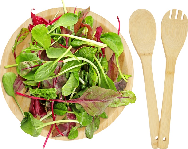 Argullsi bambusest salatikauss ja salatilusikate komplekt