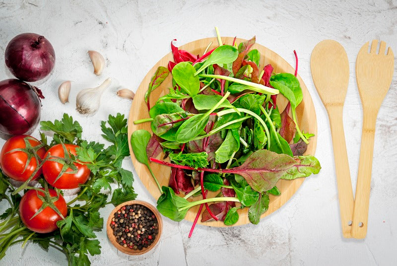 Argullsi bambusest salatikauss ja salatilusikate komplekt