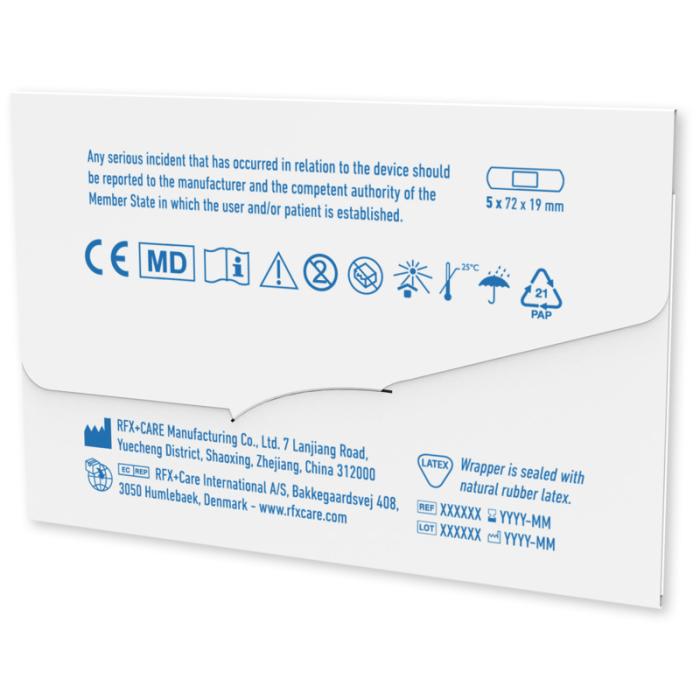 5-osalised kohandatavad plaastrid täisvärvitrükis jõupaberist ümbrikuga