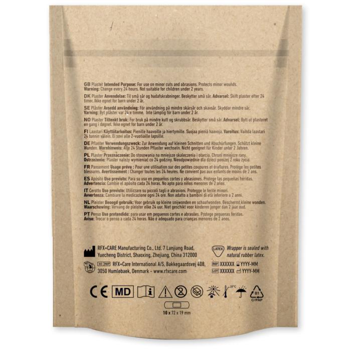 10-osalised kohandatavad plaastrid täisvärvides trükitud paberkotiga