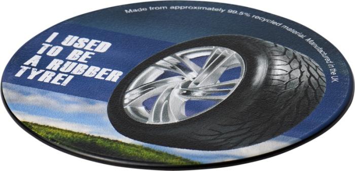 Brite-Mat® ümmargune joogialus rehvimaterjalist