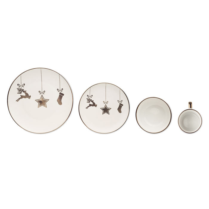 4-osaline jõuluteemaline nõude komplekt CX1500