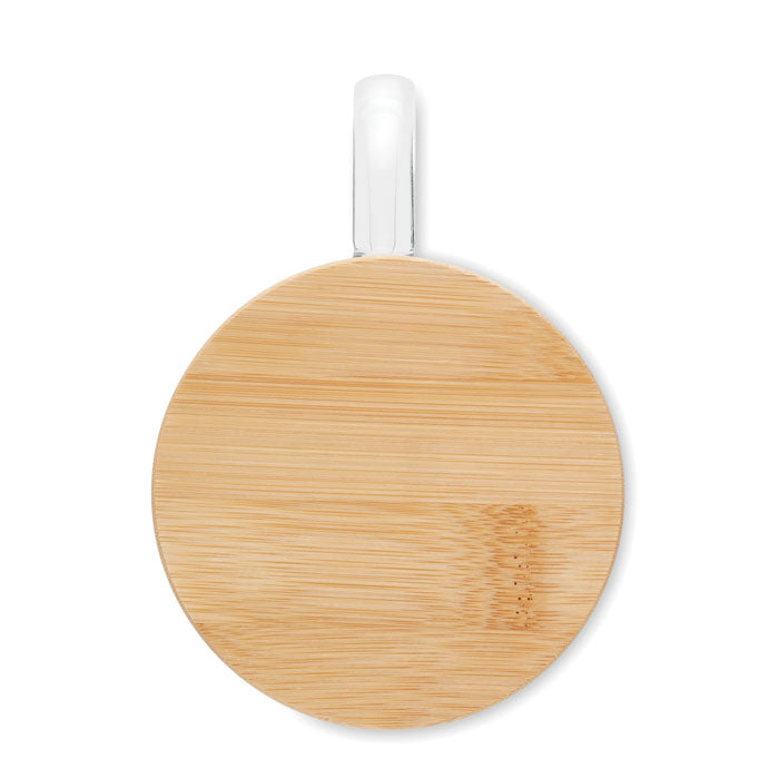 Kahekordse seinaga boorsilikaat kruus puu kujunduse ja bambusest kaanega CX1524