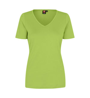 Interlock naiste T-särk V-kaelusega