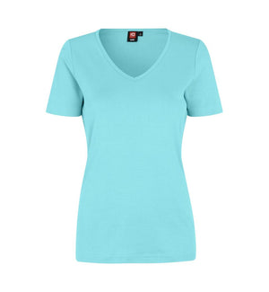 Interlock naiste T-särk V-kaelusega