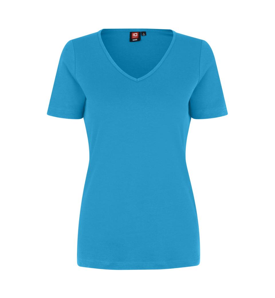 Interlock naiste T-särk V-kaelusega