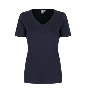 Interlock naiste T-särk V-kaelusega
