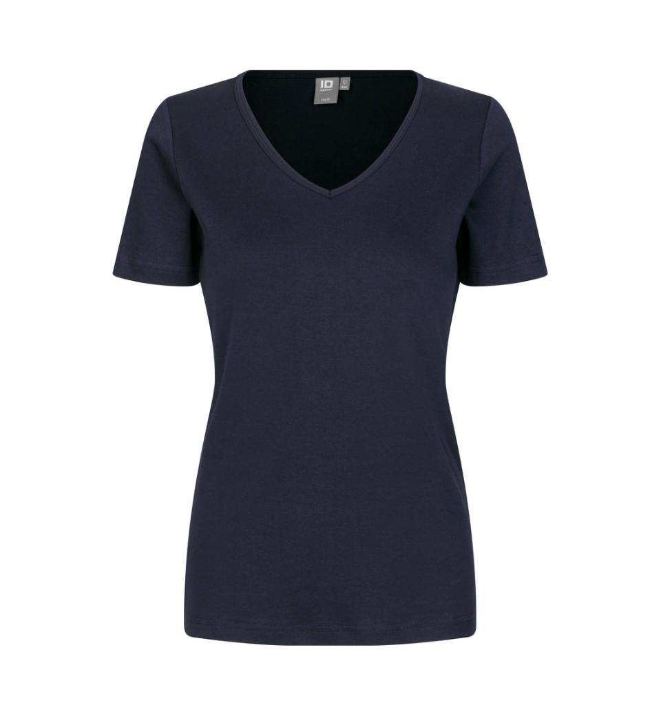 Interlock naiste T-särk V-kaelusega