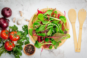 Argullsi bambusest salatikauss ja salatilusikate komplekt