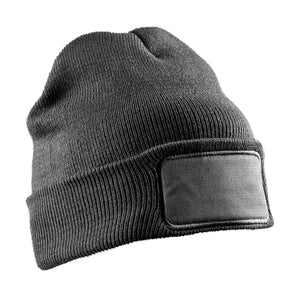 Taaskasutatud materjalist topeltkootud müts trükitava alaga Recycled Double Knit Printers Beanie