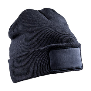 Taaskasutatud materjalist topeltkootud müts trükitava alaga Recycled Double Knit Printers Beanie