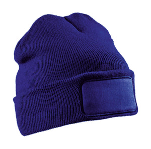 Taaskasutatud materjalist topeltkootud müts trükitava alaga Recycled Double Knit Printers Beanie