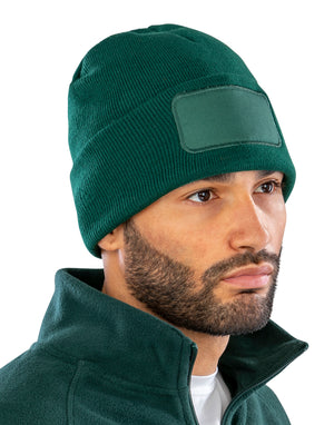 Taaskasutatud materjalist topeltkootud müts trükitava alaga Recycled Double Knit Printers Beanie