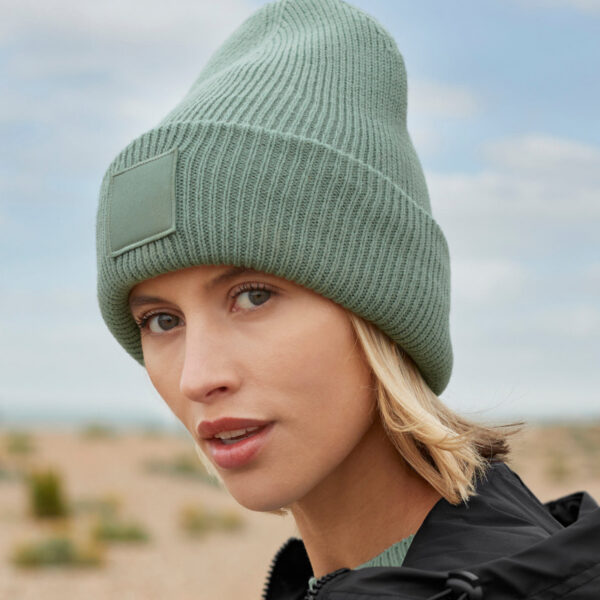 Müts trükitava alaga Deep Cuffed Tonal Patch Beanie