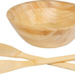 Argullsi bambusest salatikauss ja salatilusikate komplekt