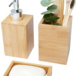 Hedon 3-osaline bambusest vannitoakomplekt